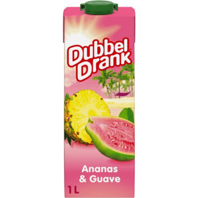 DubbelDrank Ananas & guave 1 liter 